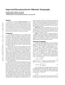 Supervised Reconstruction for Silhouette Tomography