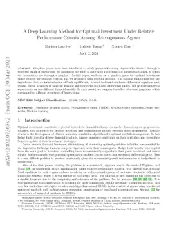 A Deep Learning Method for Optimal Investment Under Relative Performance
  Criteria Among Heterogeneous Agents