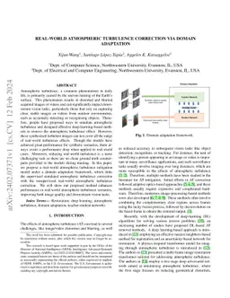 Real-World Atmospheric Turbulence Correction via Domain Adaptation