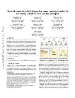 Chain-of-Layer: Iteratively Prompting Large Language Models for Taxonomy
  Induction from Limited Examples