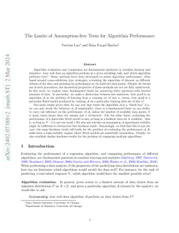 The Limits of Assumption-free Tests for Algorithm Performance