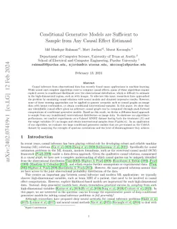 Conditional Generative Models are Sufficient to Sample from Any Causal
  Effect Estimand