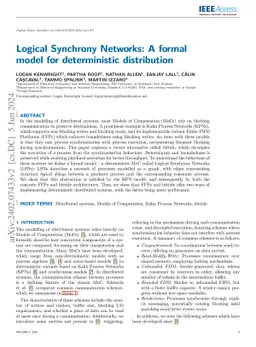 Logical Synchrony Networks: A formal model for deterministic
  distribution