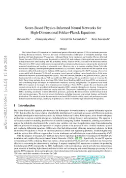 Score-Based Physics-Informed Neural Networks for High-Dimensional
  Fokker-Planck Equations