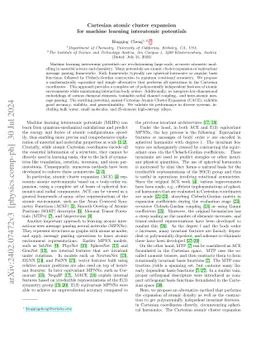 Cartesian atomic cluster expansion for machine learning interatomic
  potentials