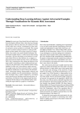 Understanding Deep Learning defenses Against Adversarial Examples
  Through Visualizations for Dynamic Risk Assessment
