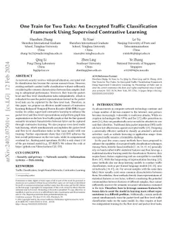 One Train for Two Tasks: An Encrypted Traffic Classification Framework
  Using Supervised Contrastive Learning