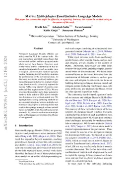 MAFIA: Multi-Adapter Fused Inclusive LanguAge Models