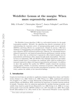 Weisfeiler-Leman at the margin: When more expressivity matters
