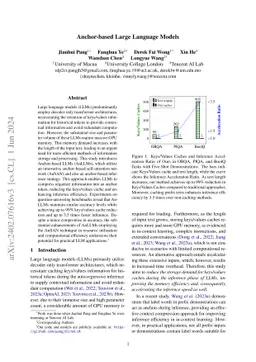 Anchor-based Large Language Models