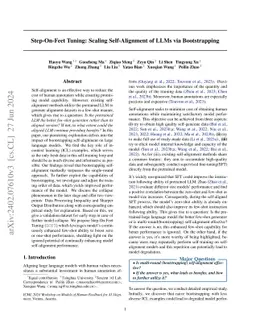 Step-On-Feet Tuning: Scaling Self-Alignment of LLMs via Bootstrapping