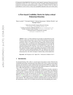 A Flow-based Credibility Metric for Safety-critical Pedestrian Detection
