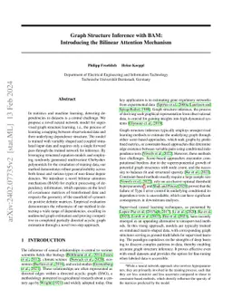 Graph Structure Inference with BAM: Introducing the Bilinear Attention
  Mechanism