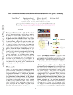 Task-conditioned adaptation of visual features in multi-task policy
  learning