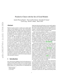 Predictive Churn with the Set of Good Models