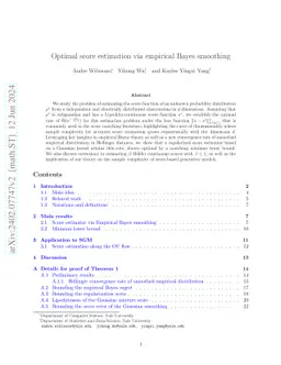 Optimal score estimation via empirical Bayes smoothing