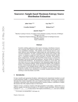 Sourcerer: Sample-based Maximum Entropy Source Distribution Estimation