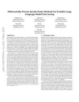 Differentially Private Zeroth-Order Methods for Scalable Large Language
  Model Finetuning