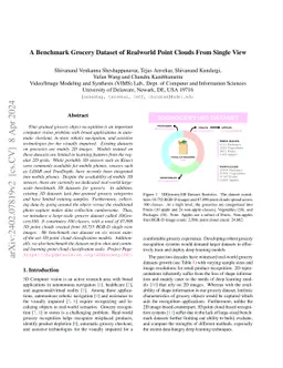 A Benchmark Grocery Dataset of Realworld Point Clouds From Single View