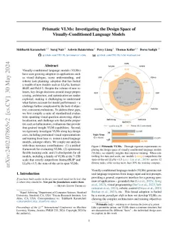 Prismatic VLMs: Investigating the Design Space of Visually-Conditioned
  Language Models