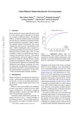 Label-Efficient Model Selection for Text Generation