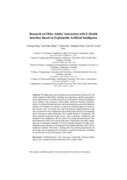 Research on Older Adults' Interaction with E-Health Interface Based on
  Explainable Artificial Intelligence