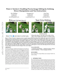 Point and Instruct: Enabling Precise Image Editing by Unifying Direct
  Manipulation and Text Instructions