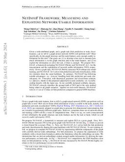 NetInfoF Framework: Measuring and Exploiting Network Usable Information