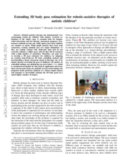 Extending 3D body pose estimation for robotic-assistive therapies of
  autistic children