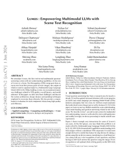 Lumos : Empowering Multimodal LLMs with Scene Text Recognition