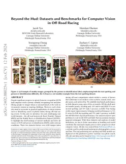 Beyond the Mud: Datasets and Benchmarks for Computer Vision in Off-Road
  Racing