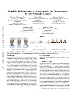 ReNeLiB: Real-time Neural Listening Behavior Generation for Socially
  Interactive Agents