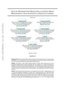 Out-of-Distribution Detection and Data Drift Monitoring using
  Statistical Process Control