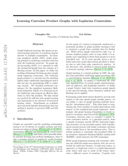 Learning Cartesian Product Graphs with Laplacian Constraints
