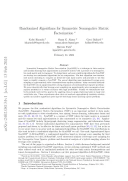Randomized Algorithms for Symmetric Nonnegative Matrix Factorization