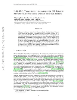 H2O-SDF: Two-phase Learning for 3D Indoor Reconstruction using Object
  Surface Fields