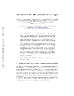 TurtleRabbit 2024 SSL Team Description Paper