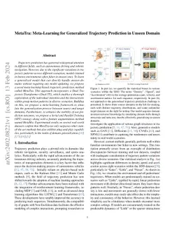 MetaTra: Meta-Learning for Generalized Trajectory Prediction in Unseen
  Domain
