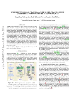 Unrestricted Global Phase Bias-Aware Single-channel Speech Enhancement
  with Conformer-based Metric GAN