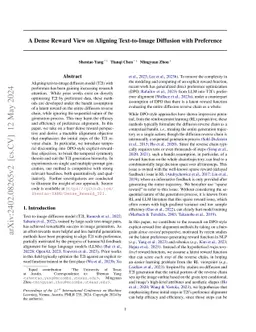 A Dense Reward View on Aligning Text-to-Image Diffusion with Preference