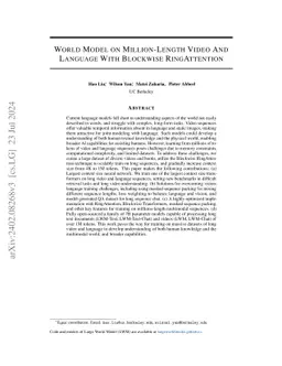 World Model on Million-Length Video And Language With Blockwise RingAttention