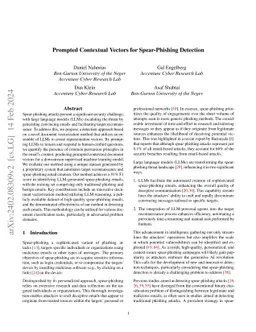 Prompted Contextual Vectors for Spear-Phishing Detection