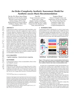 An Order-Complexity Aesthetic Assessment Model for Aesthetic-aware Music
  Recommendation