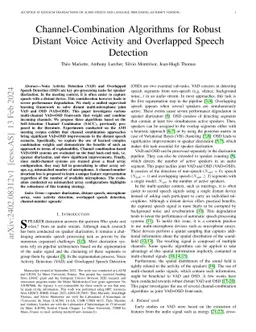 Channel-Combination Algorithms for Robust Distant Voice Activity and
  Overlapped Speech Detection
