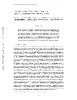 Uncertainty Quantification via Stable Distribution Propagation