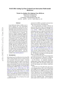 PreFLMR: Scaling Up Fine-Grained Late-Interaction Multi-modal Retrievers