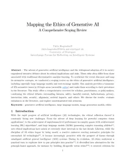 Mapping the Ethics of Generative AI: A Comprehensive Scoping Review