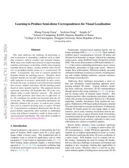 Learning to Produce Semi-dense Correspondences for Visual Localization