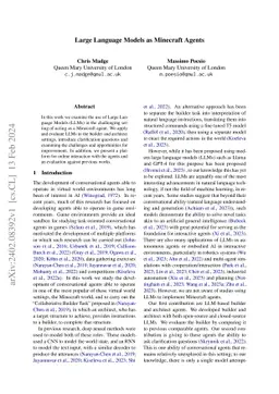 Large Language Models as Minecraft Agents