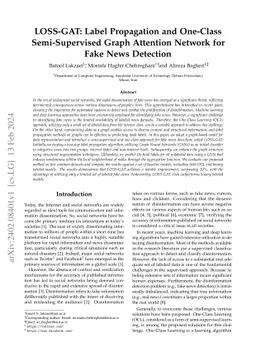 LOSS-GAT: Label Propagation and One-Class Semi-Supervised Graph
  Attention Network for Fake News Detection